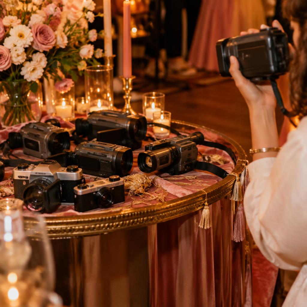 Vintage Camera Rental live station at a Toronto event